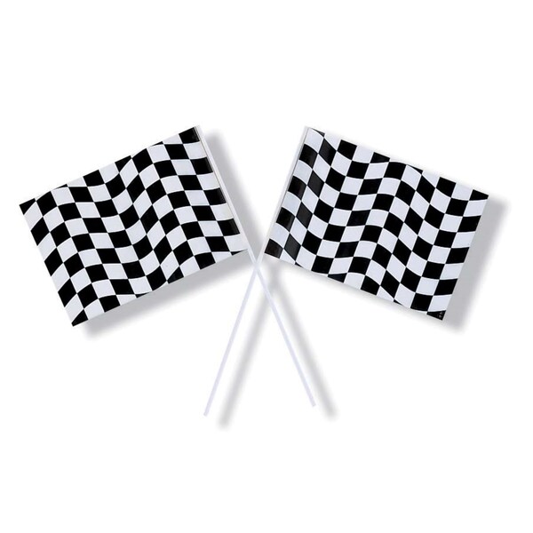 Creative Converting Black and White Check Flag, 6.25"x9.5", 48PK 080046810 - main